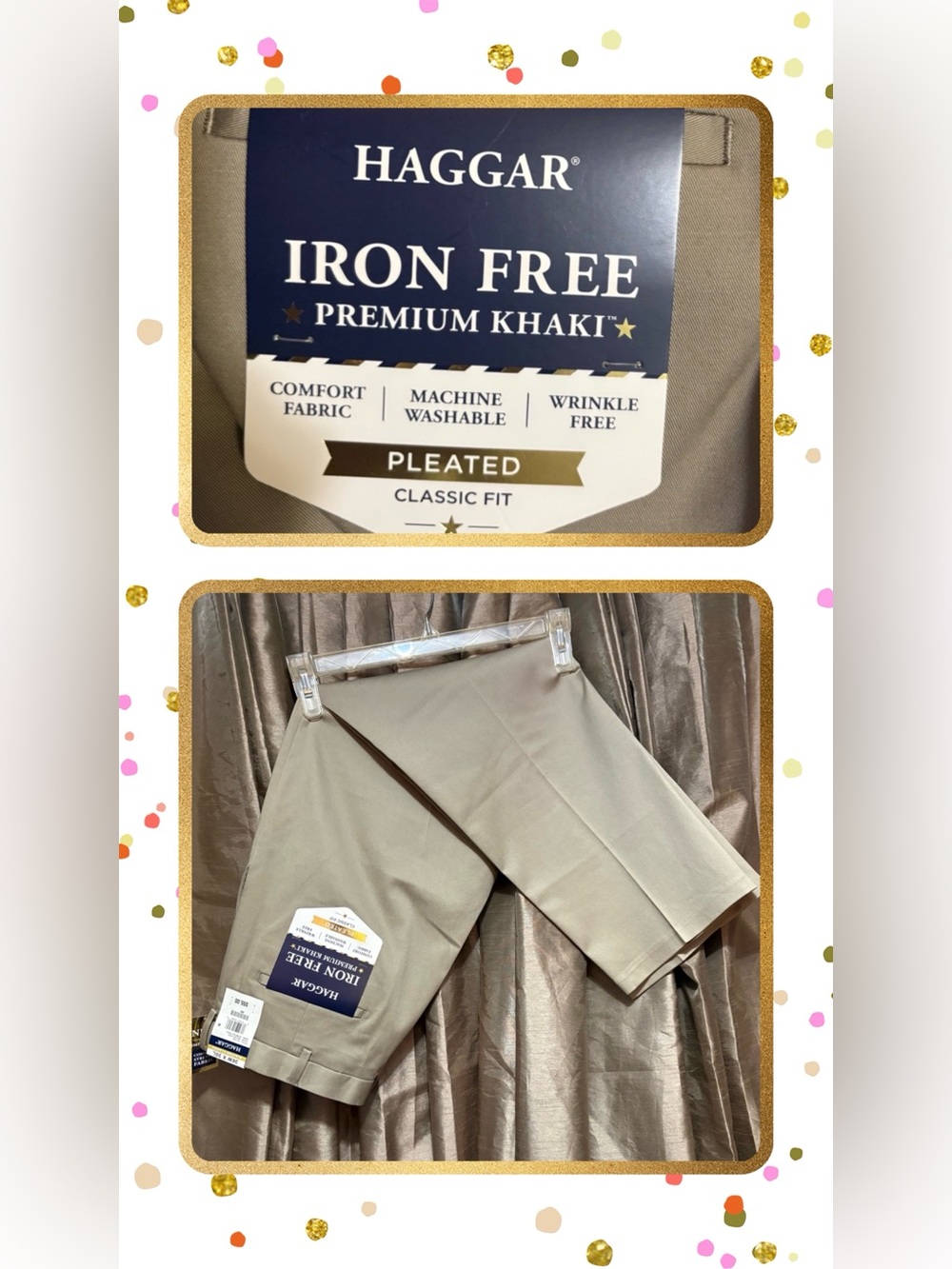 Haggar Men’s Flat Front Dress Shorts - Tan #1846